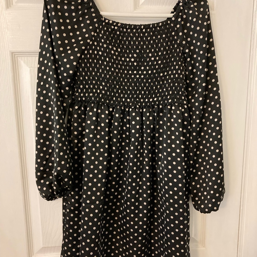 GAP Black and White Polka Dot Kids Dress